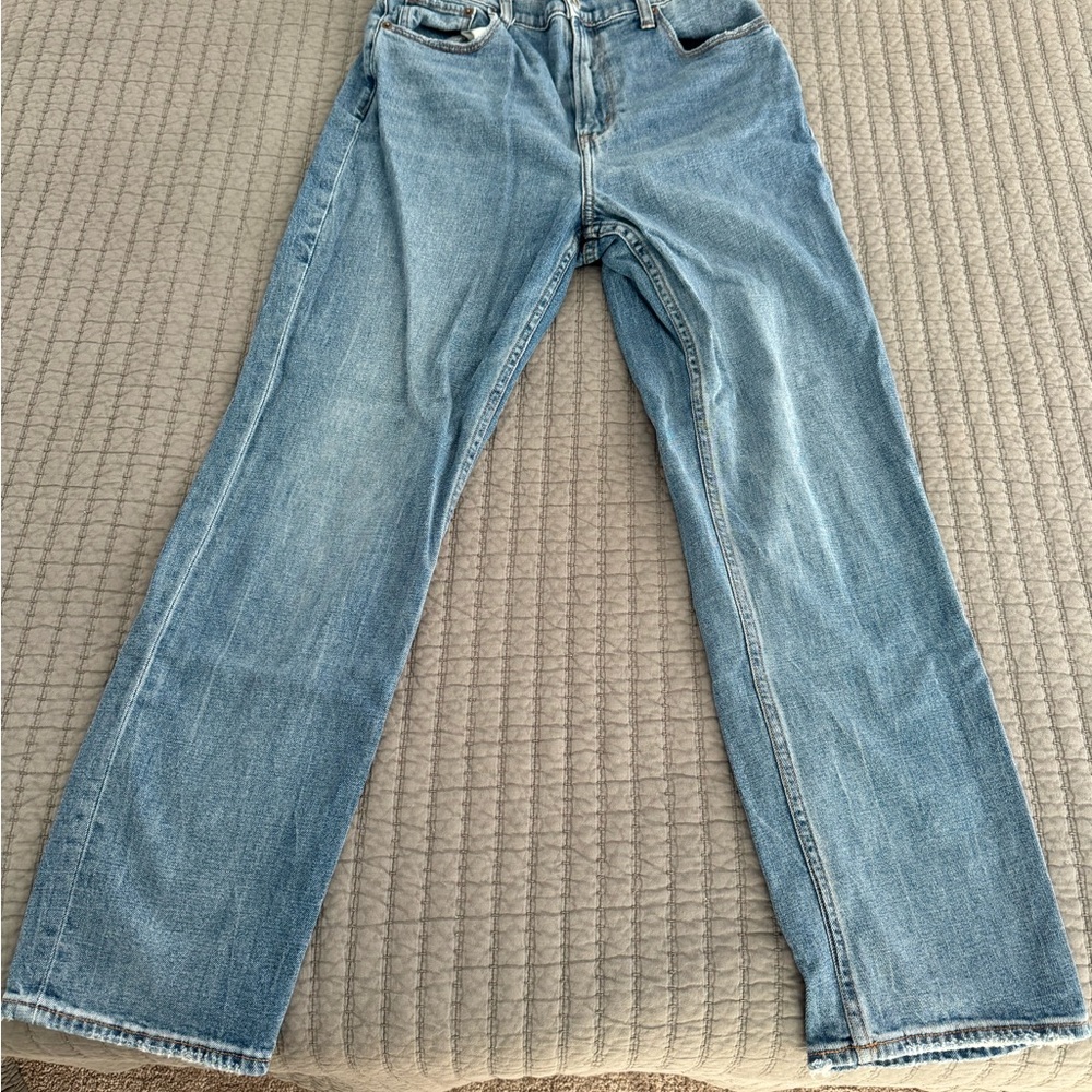Abercrombie Ankle Straight Blue Denim Jeans